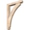 Ekena Millwork Thorton Craftsman Smooth Bracket w/ Offset Brace, Douglas Fir, 5 1/2"W x 32"D x 44"H BKT0604X32X44THR04SDF - alternate 1